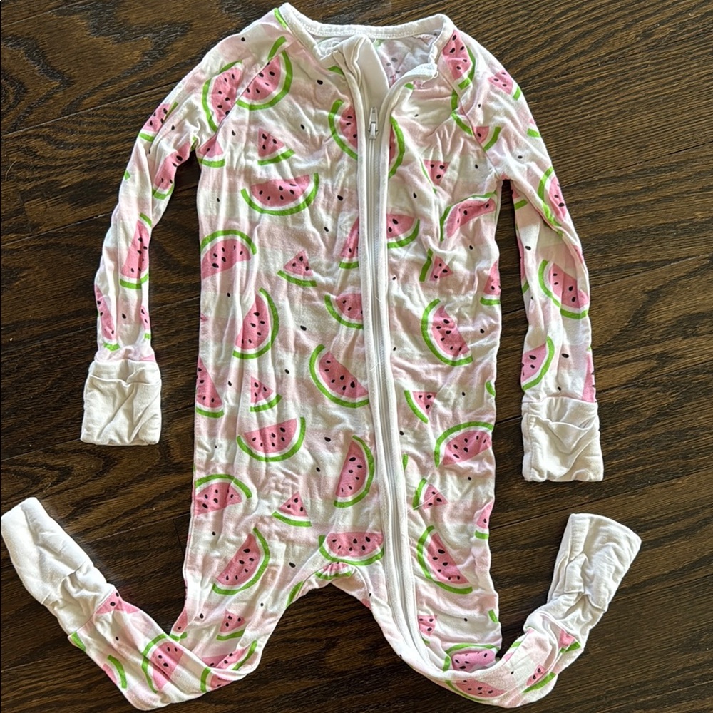 Stitchy Fish Watermelon Print Zippy (12-18M)